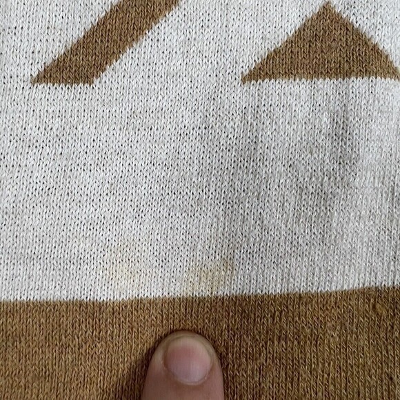 Mossimo Wrap/Shawl/Poncho Open Front  Southwestern Knit Mustard And White OSFM - Picture 6 of 9